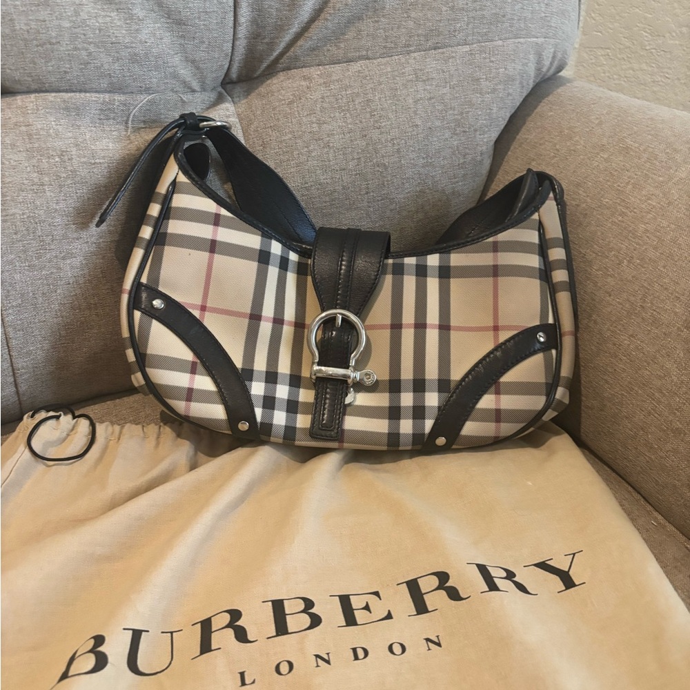 Burberry Check Hobo Bag